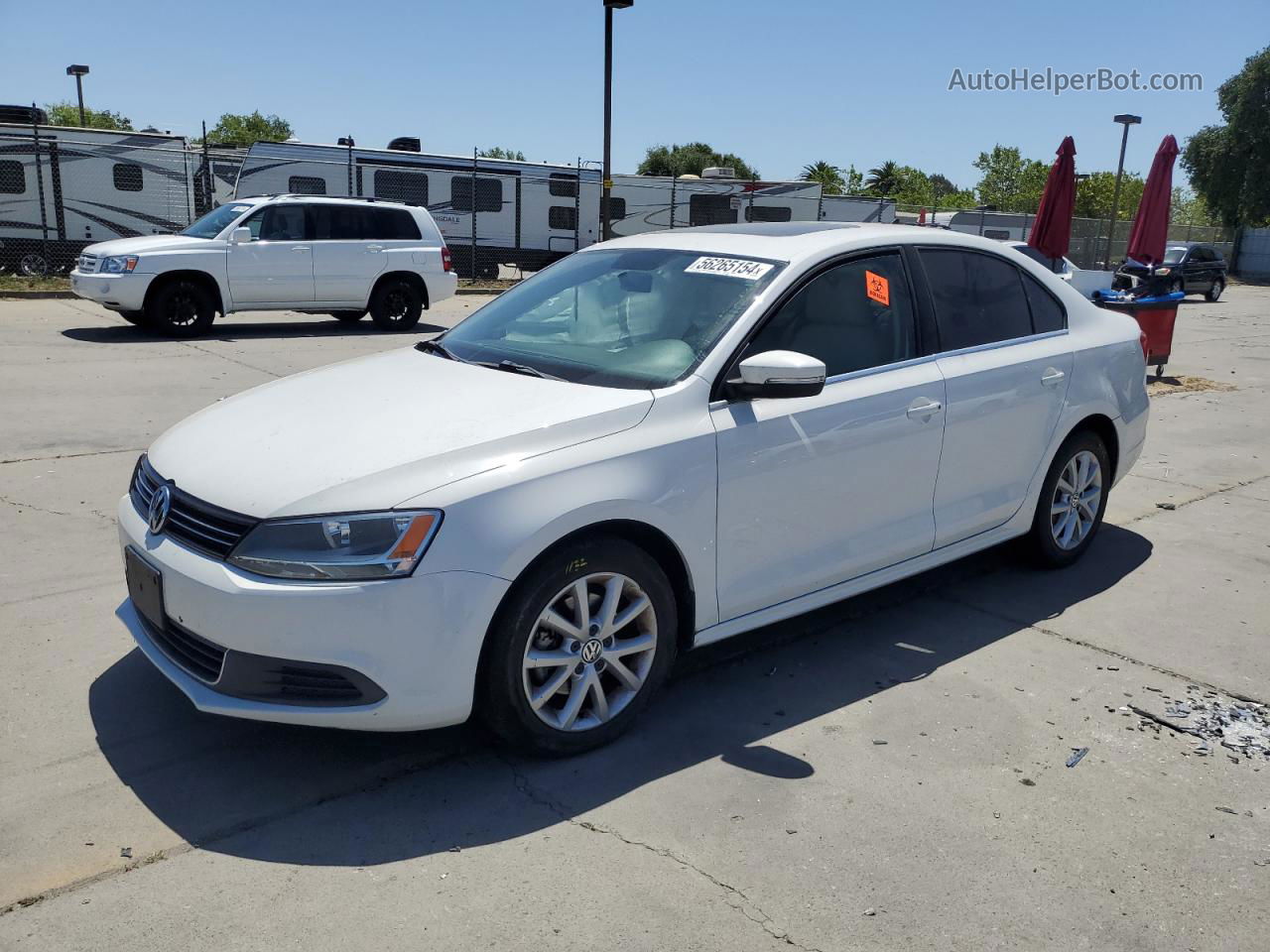 2013 Volkswagen Jetta Se White vin: 3VWDP7AJ1DM362528