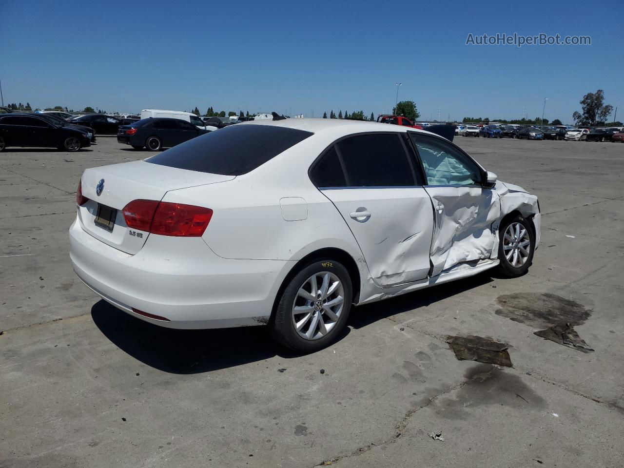 2013 Volkswagen Jetta Se White vin: 3VWDP7AJ1DM362528