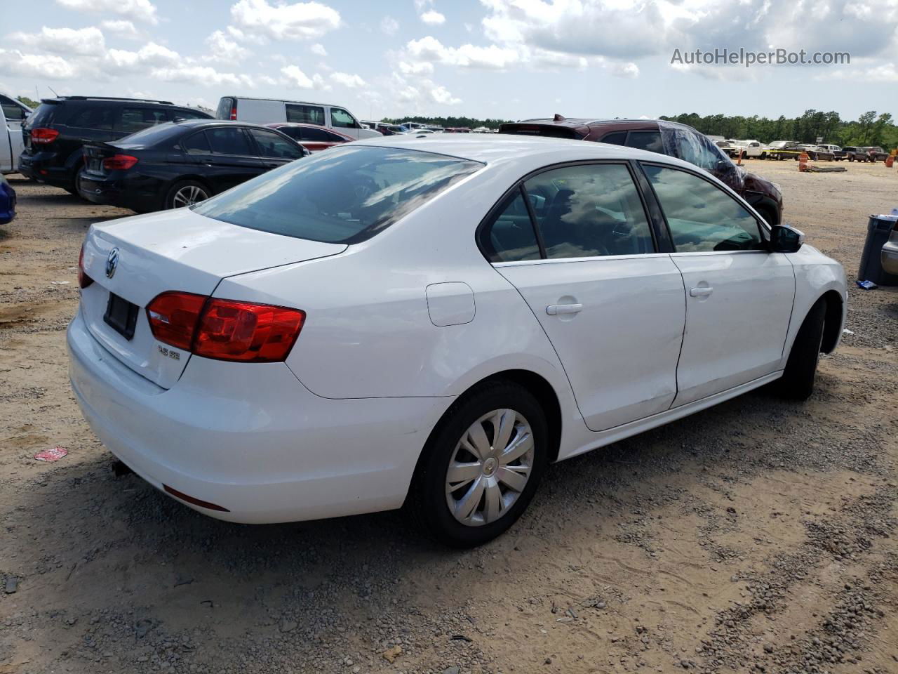 2013 Volkswagen Jetta Se White vin: 3VWDP7AJ1DM407628