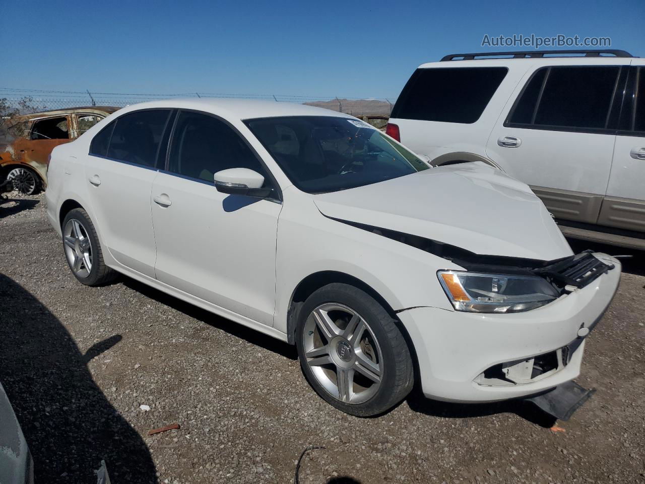 2013 Volkswagen Jetta Se White vin: 3VWDP7AJ1DM440614