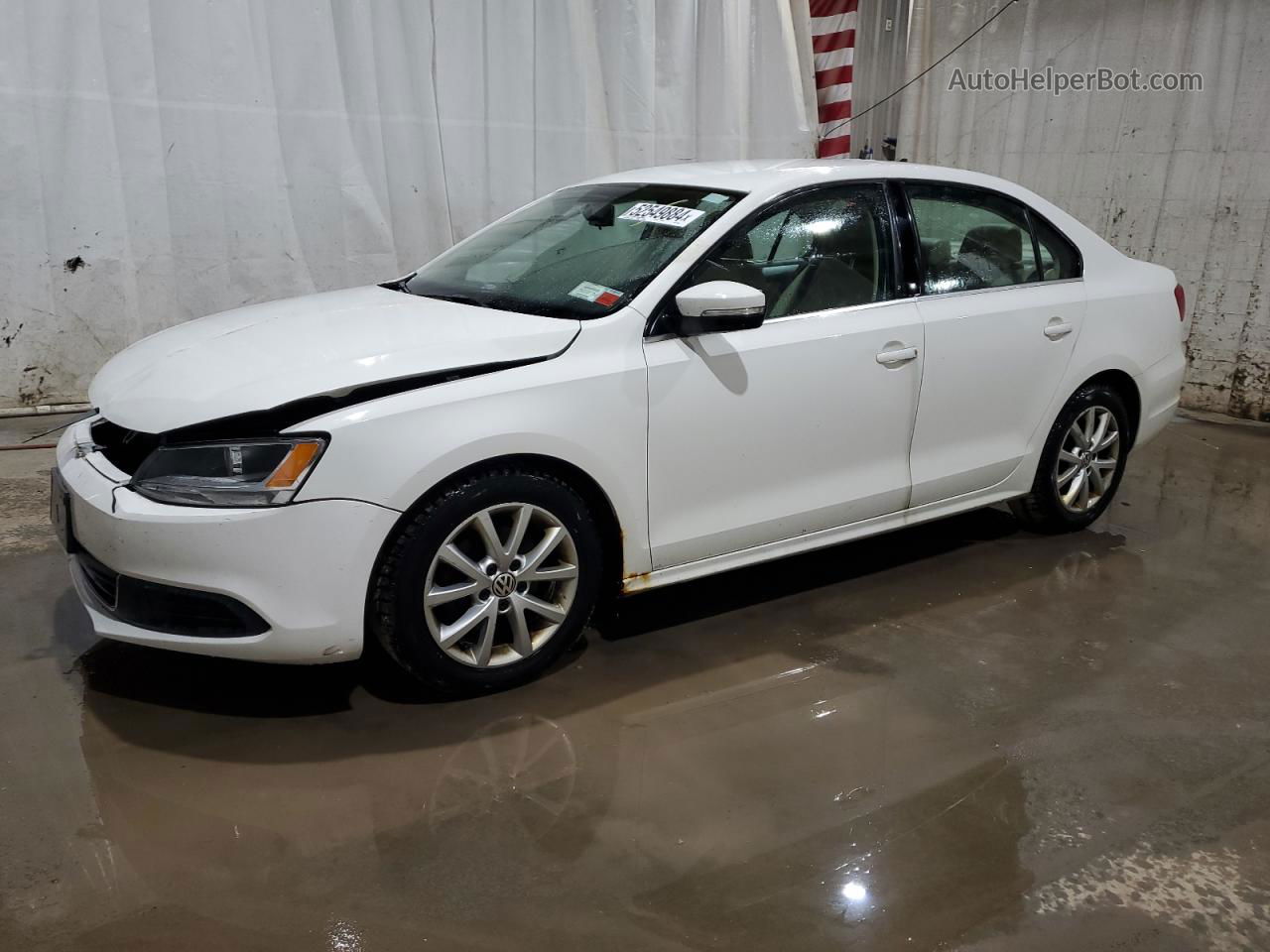 2013 Volkswagen Jetta Se White vin: 3VWDP7AJ1DM449555