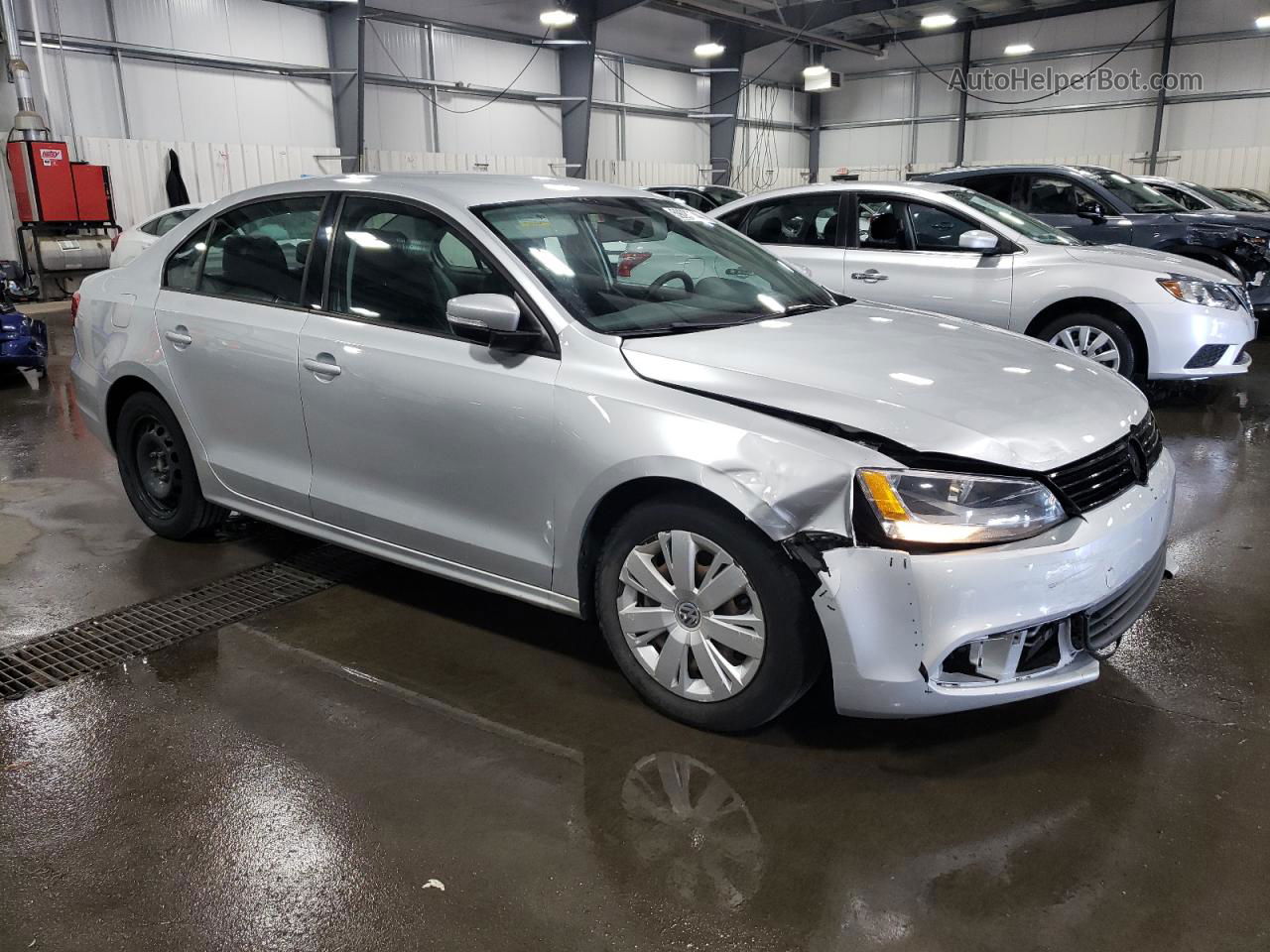 2012 Volkswagen Jetta Se Silver vin: 3VWDP7AJ2CM085595