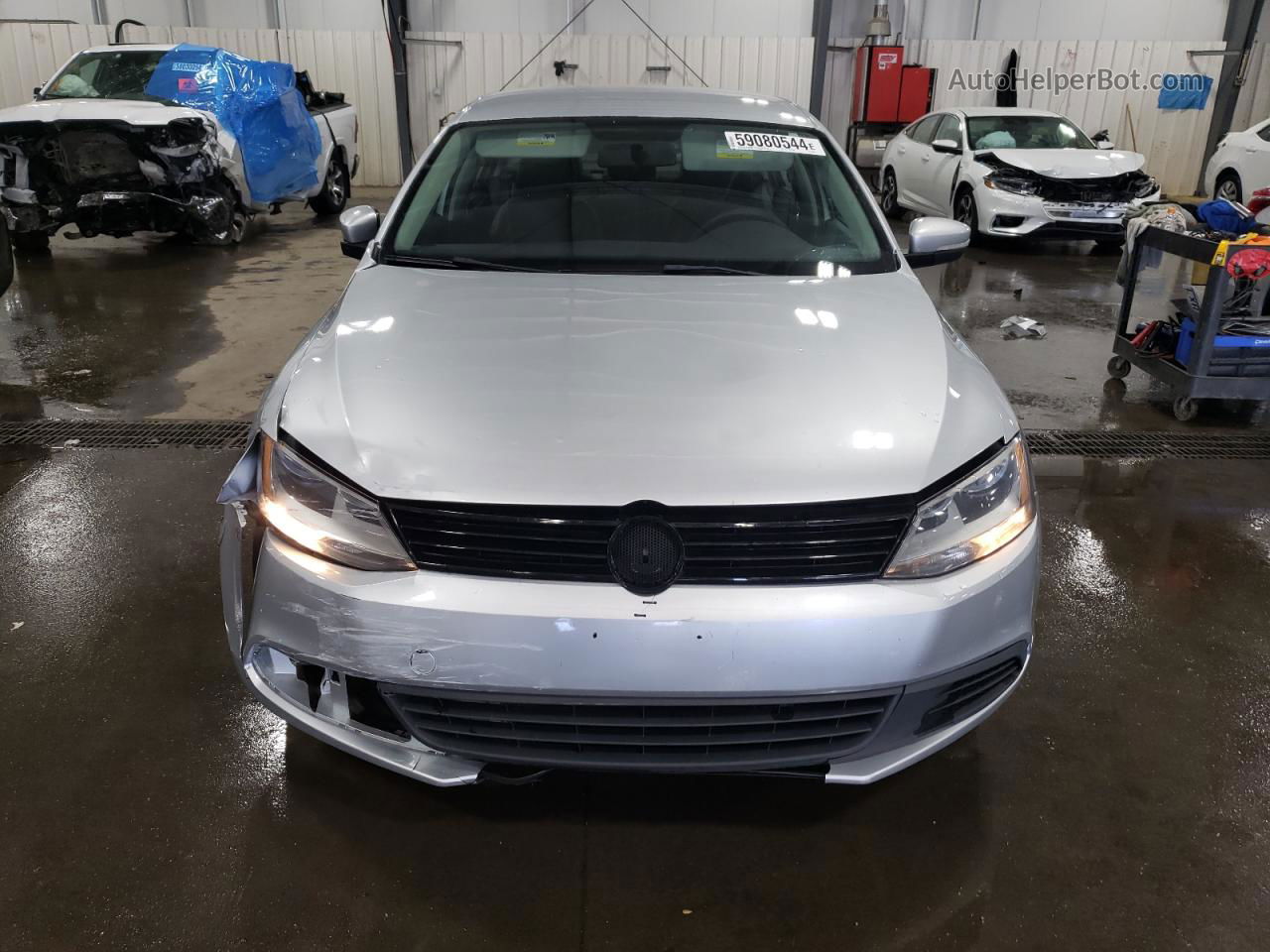 2012 Volkswagen Jetta Se Silver vin: 3VWDP7AJ2CM085595