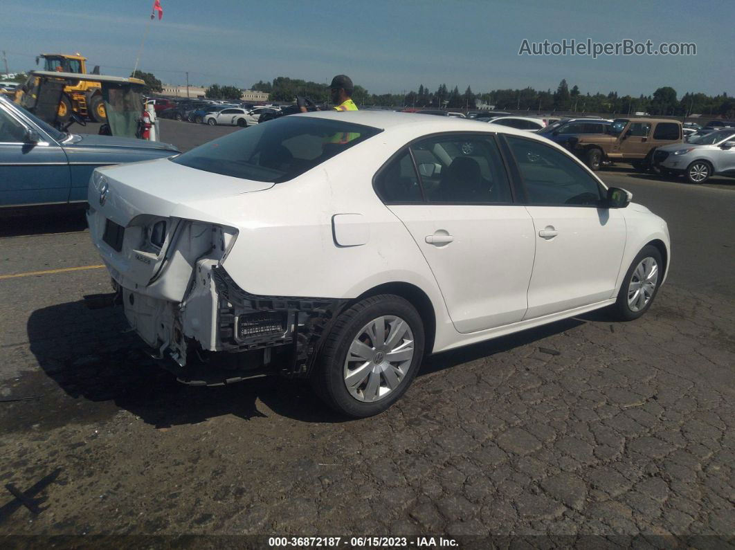 2012 Volkswagen Jetta 2.5l Se White vin: 3VWDP7AJ2CM129742