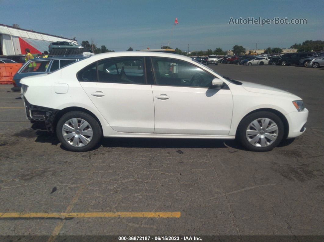 2012 Volkswagen Jetta 2.5l Se White vin: 3VWDP7AJ2CM129742