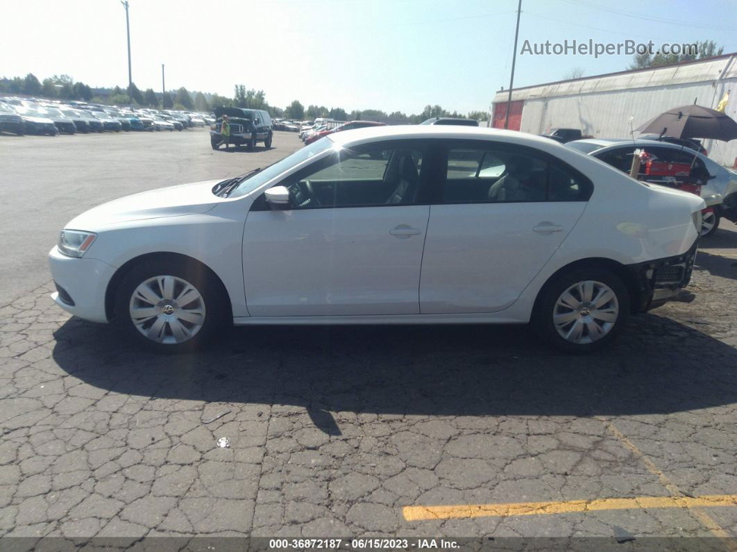 2012 Volkswagen Jetta 2.5l Se White vin: 3VWDP7AJ2CM129742