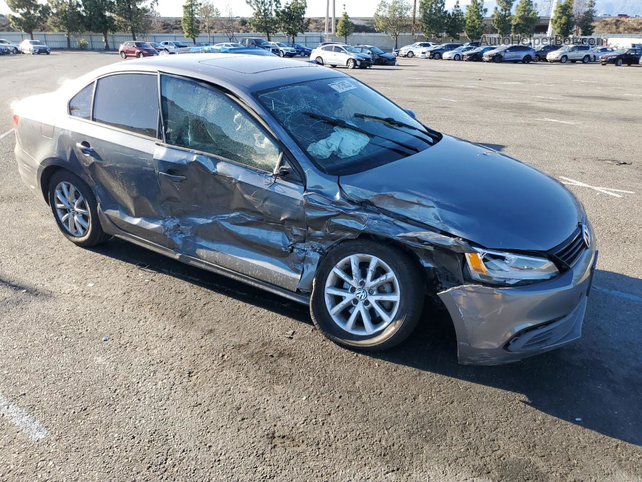 2012 Volkswagen Jetta Se Blue vin: 3VWDP7AJ2CM304331