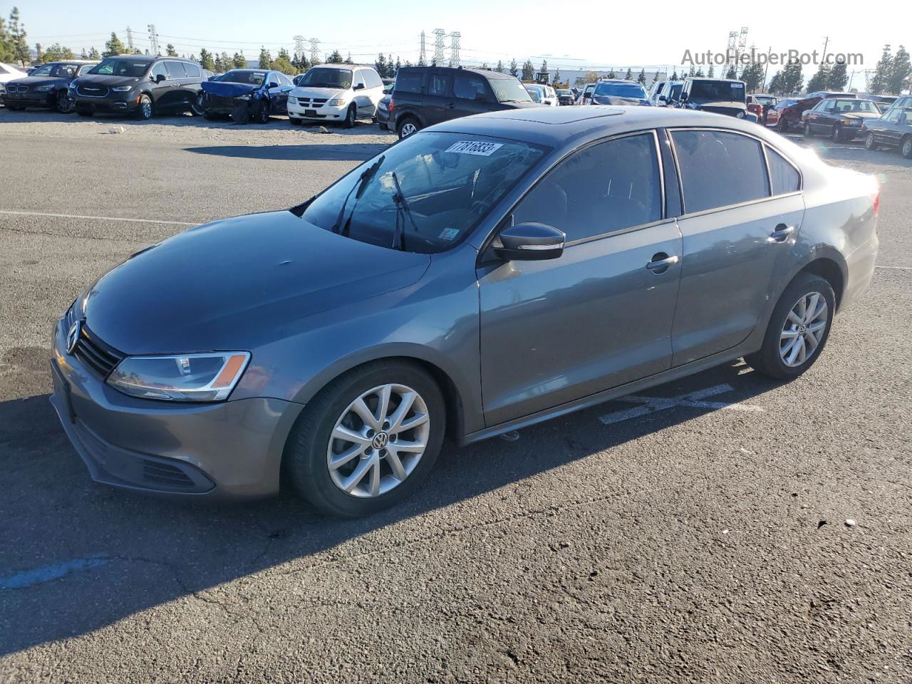 2012 Volkswagen Jetta Se Blue vin: 3VWDP7AJ2CM304331