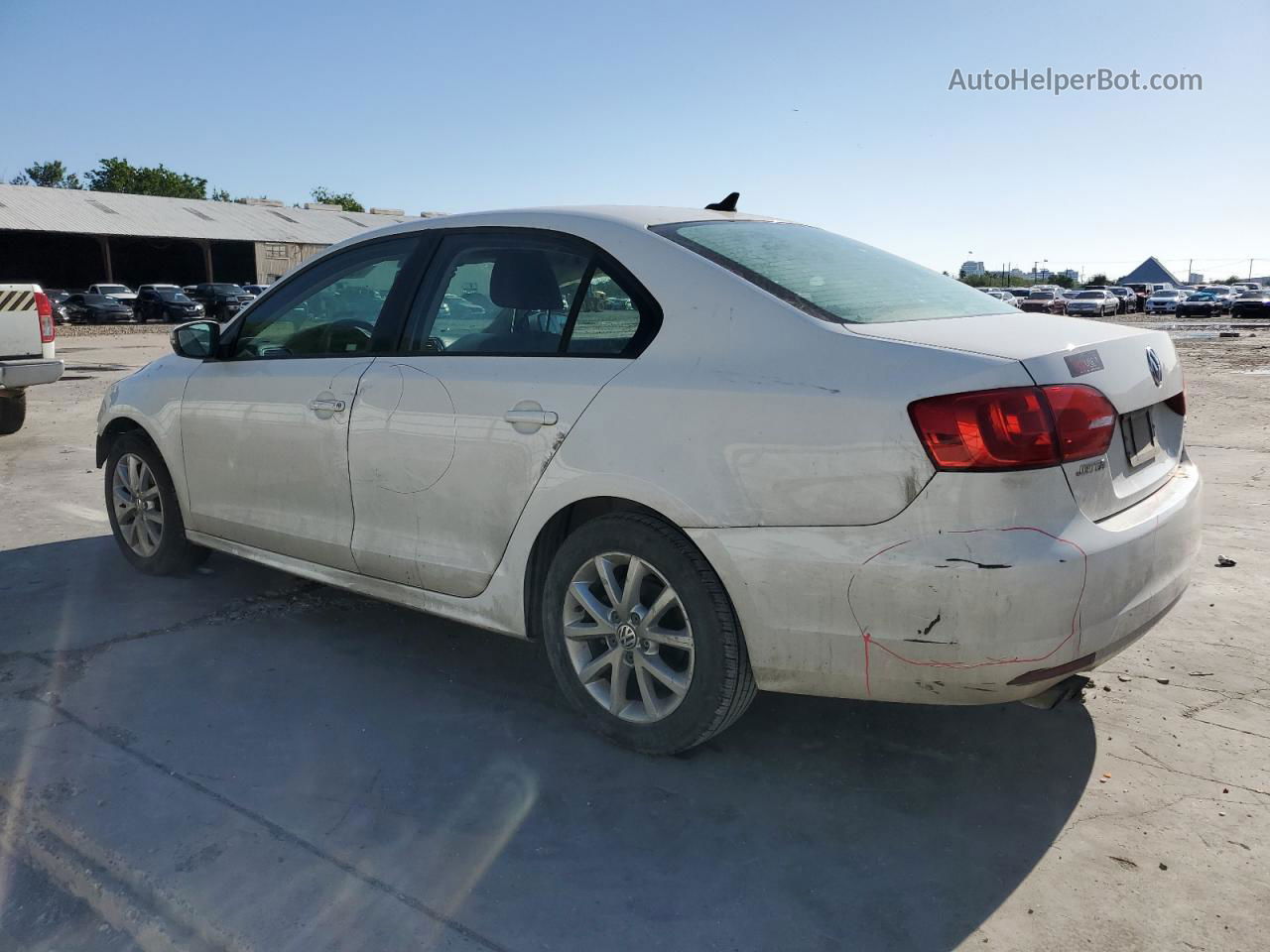 2012 Volkswagen Jetta Se White vin: 3VWDP7AJ2CM365291