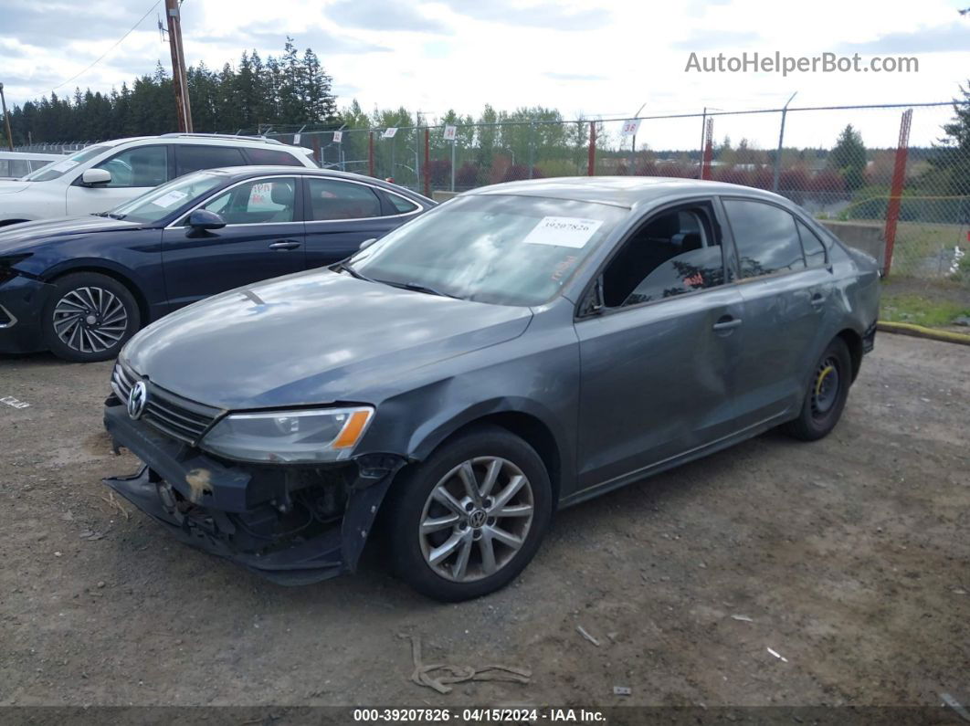 2012 Volkswagen Jetta 2.5l Se Gray vin: 3VWDP7AJ2CM377358