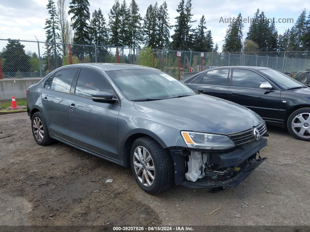 2012 Volkswagen Jetta 2.5l Se Gray vin: 3VWDP7AJ2CM377358