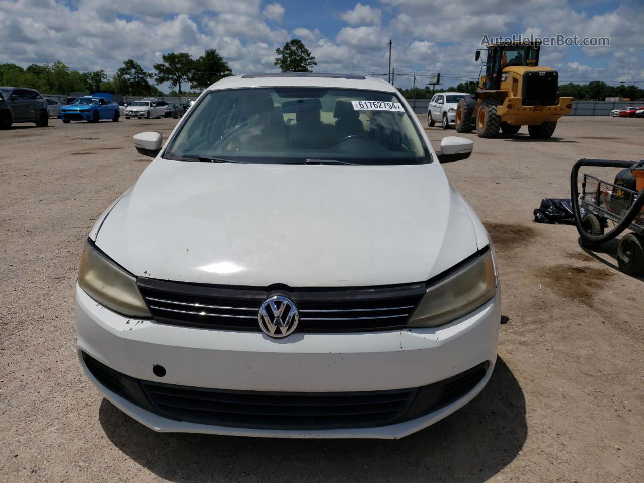 2012 Volkswagen Jetta Se White vin: 3VWDP7AJ2CM396265