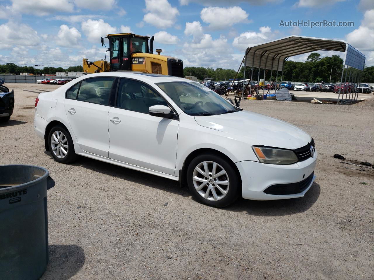 2012 Volkswagen Jetta Se White vin: 3VWDP7AJ2CM396265