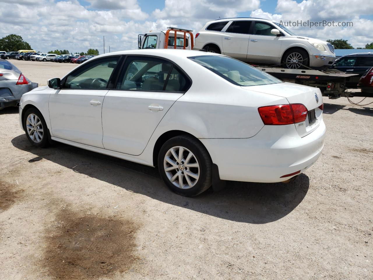 2012 Volkswagen Jetta Se White vin: 3VWDP7AJ2CM396265