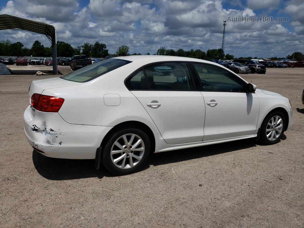 2012 Volkswagen Jetta Se White vin: 3VWDP7AJ2CM396265