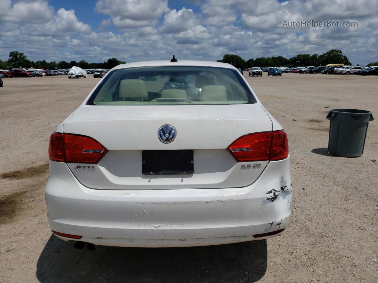 2012 Volkswagen Jetta Se White vin: 3VWDP7AJ2CM396265