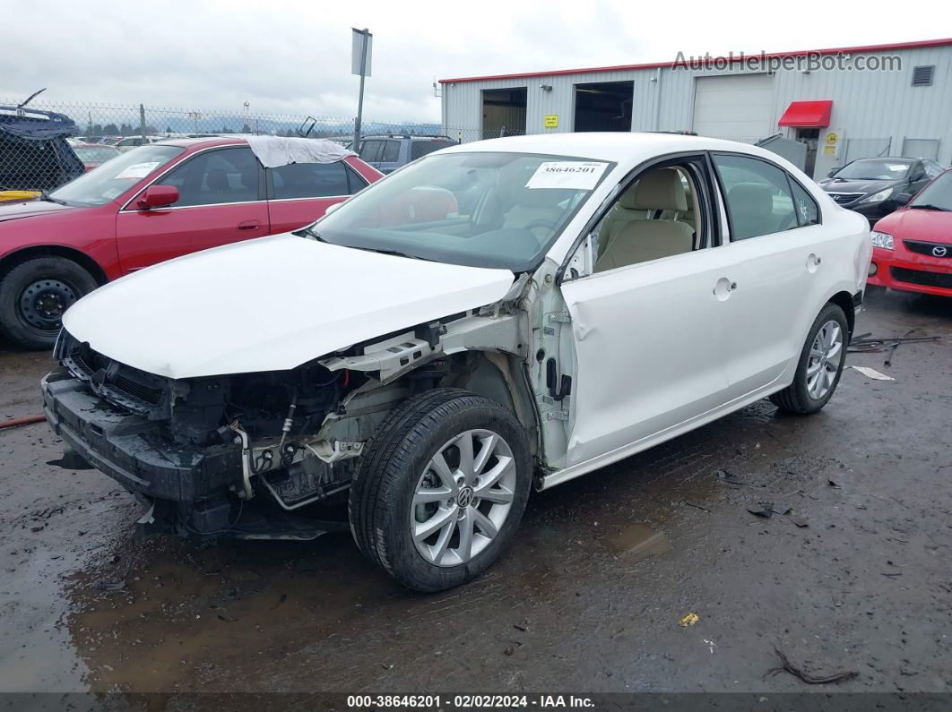 2012 Volkswagen Jetta 2.5l Se White vin: 3VWDP7AJ2CM415719