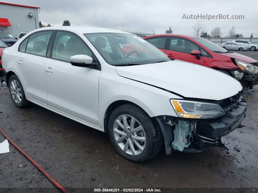 2012 Volkswagen Jetta 2.5l Se White vin: 3VWDP7AJ2CM415719