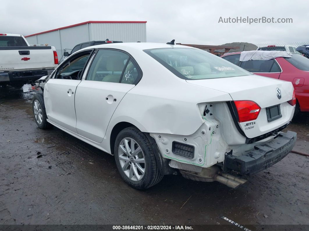 2012 Volkswagen Jetta 2.5l Se White vin: 3VWDP7AJ2CM415719