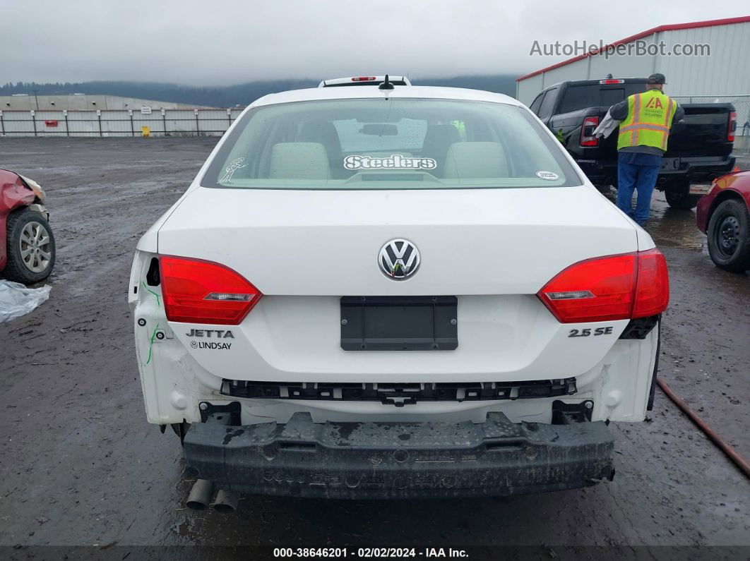 2012 Volkswagen Jetta 2.5l Se White vin: 3VWDP7AJ2CM415719