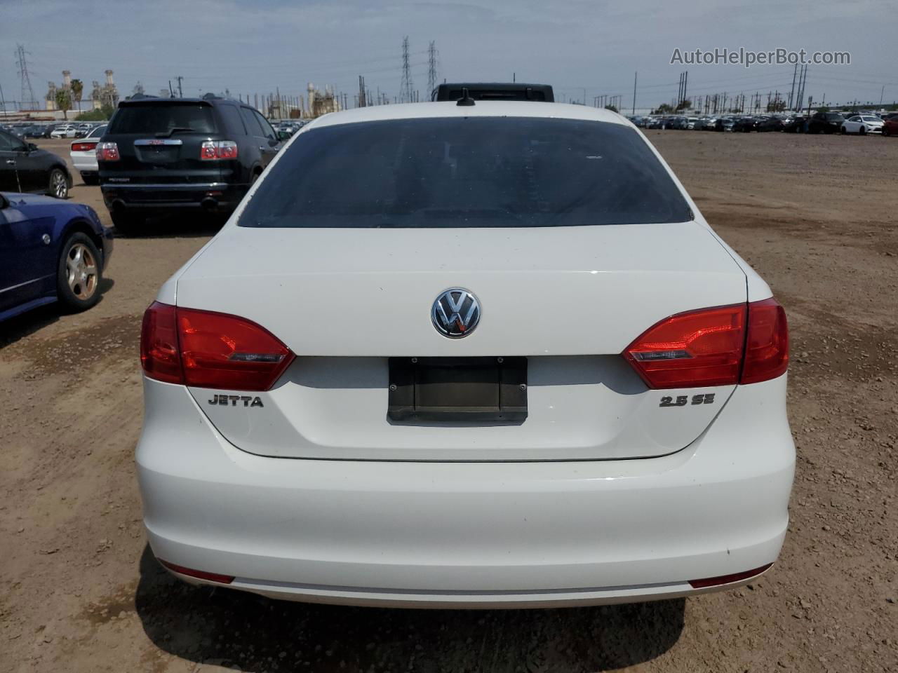 2012 Volkswagen Jetta Se White vin: 3VWDP7AJ2CM416272