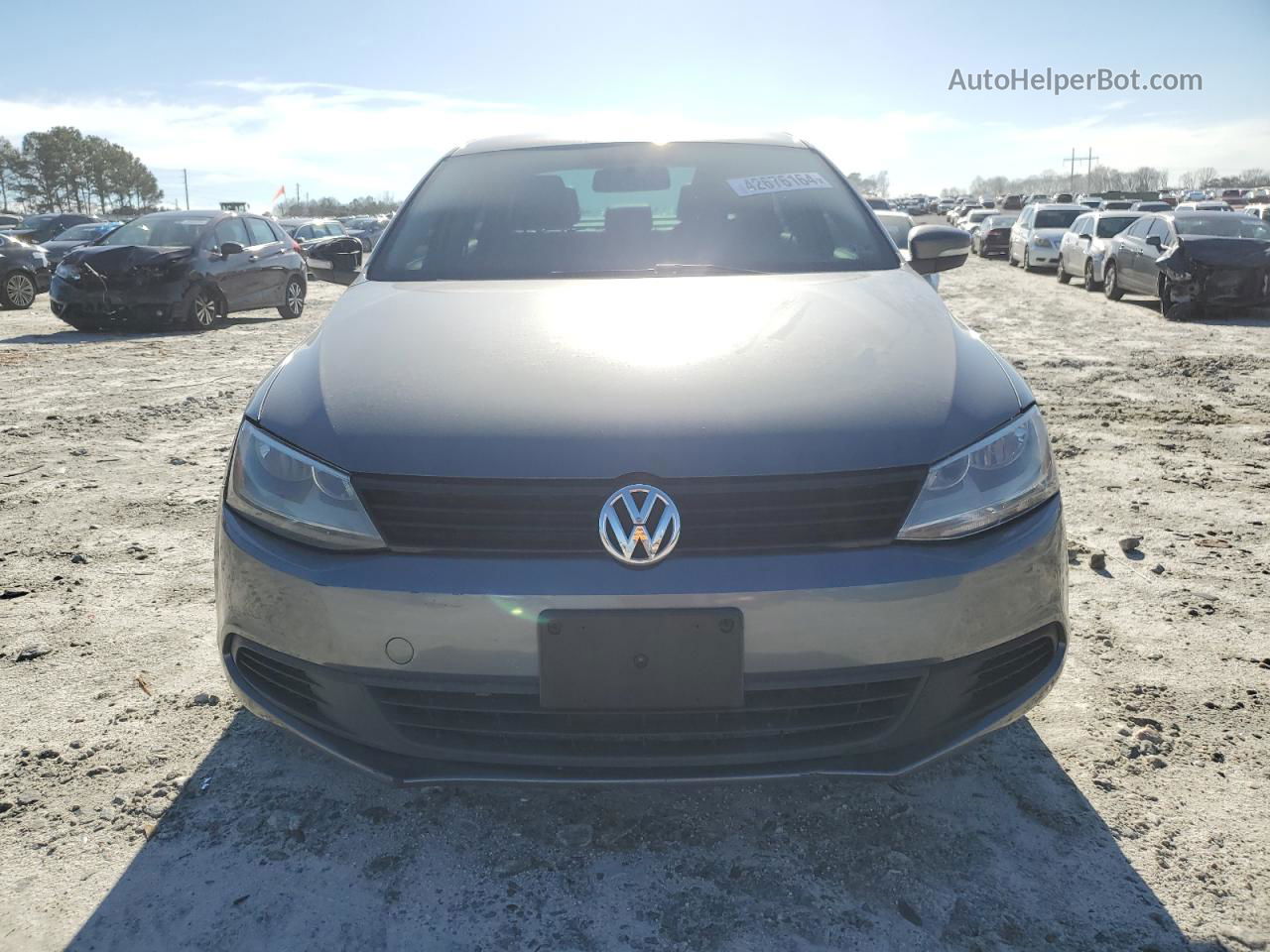 2012 Volkswagen Jetta Se Gray vin: 3VWDP7AJ2CM420645