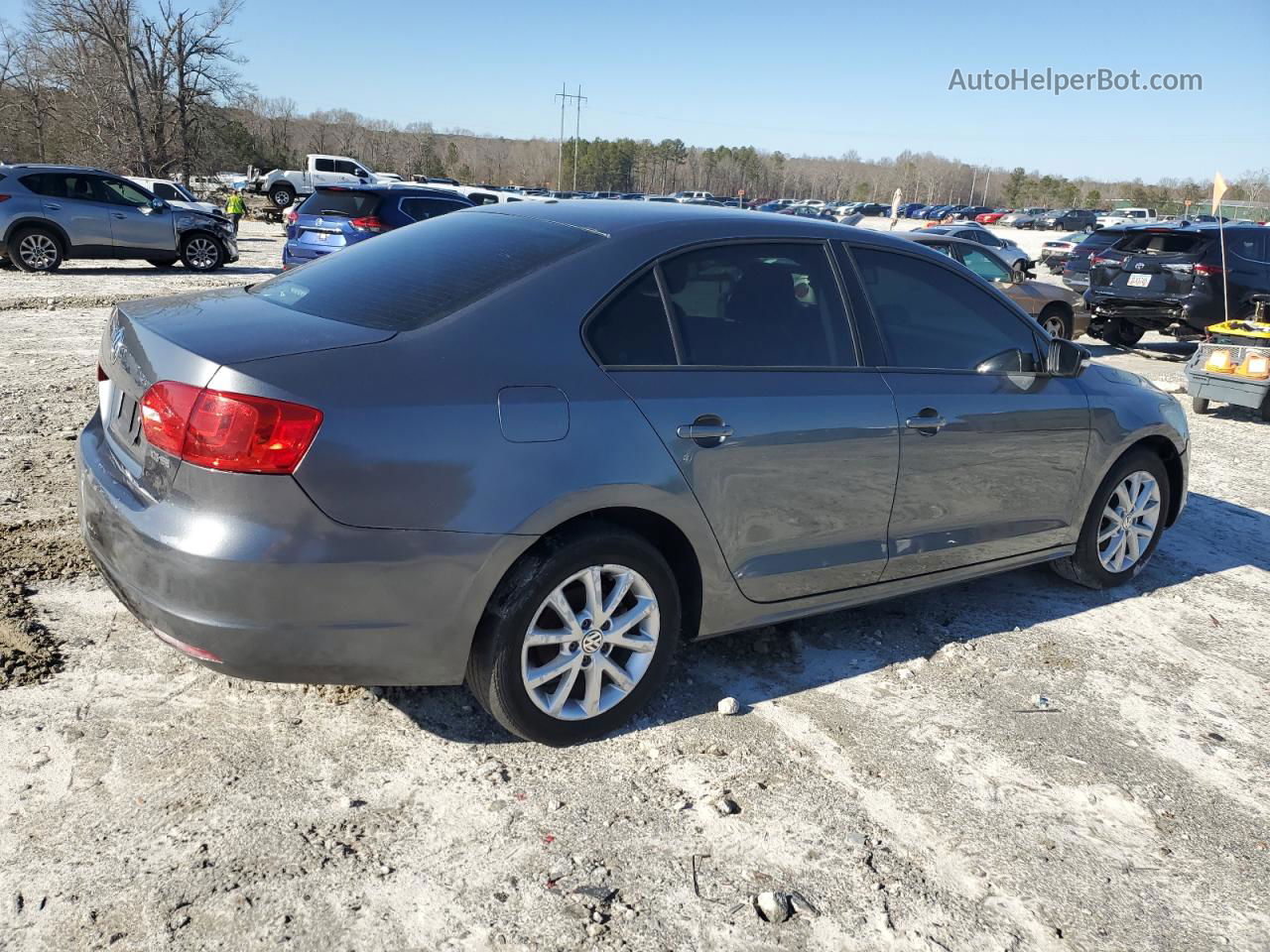 2012 Volkswagen Jetta Se Gray vin: 3VWDP7AJ2CM420645