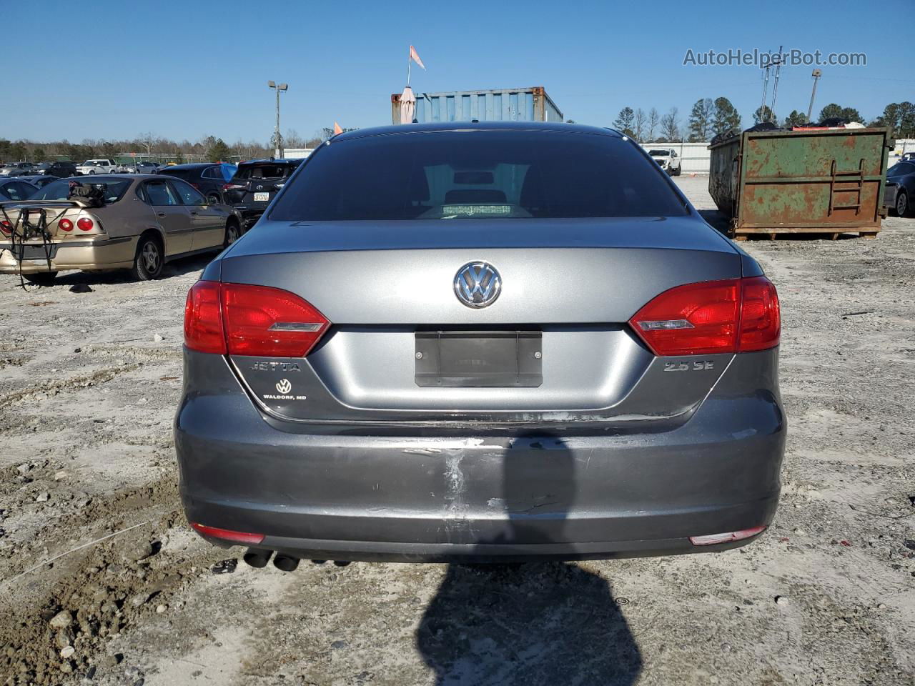 2012 Volkswagen Jetta Se Gray vin: 3VWDP7AJ2CM420645