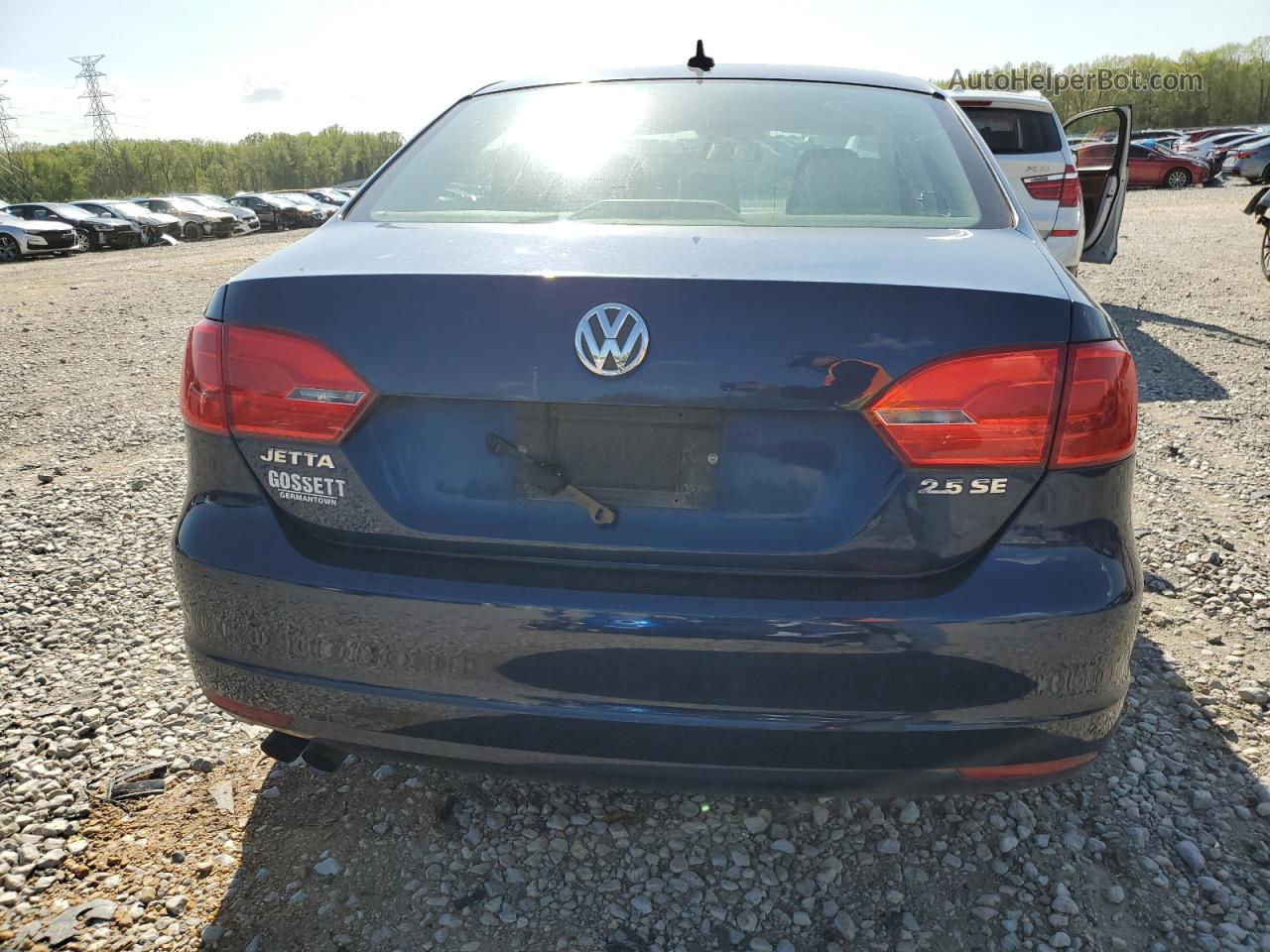 2012 Volkswagen Jetta Se Blue vin: 3VWDP7AJ2CM457209