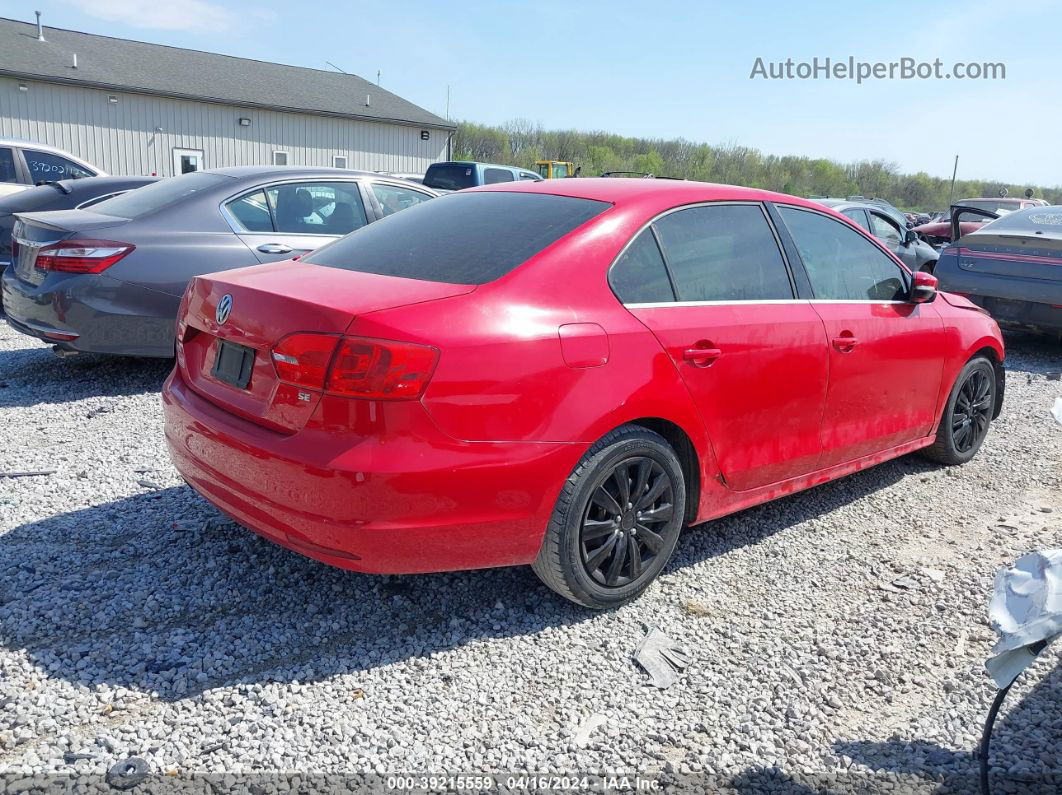 2013 Volkswagen Jetta 2.5l Se Red vin: 3VWDP7AJ2DM290951