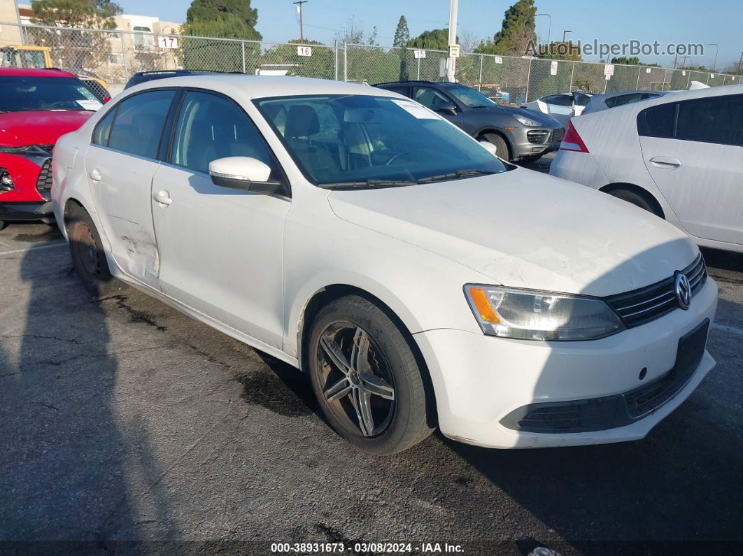 2013 Volkswagen Jetta 2.5l Se White vin: 3VWDP7AJ2DM292506