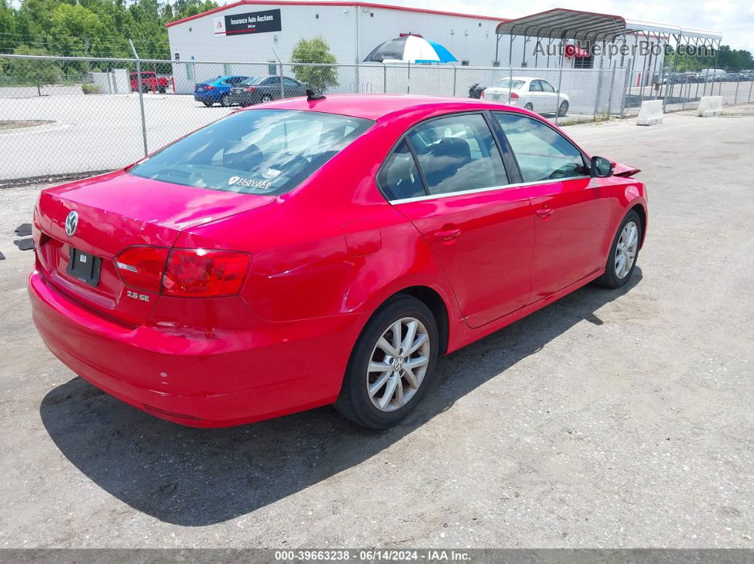 2013 Volkswagen Jetta 2.5l Se Red vin: 3VWDP7AJ2DM405886