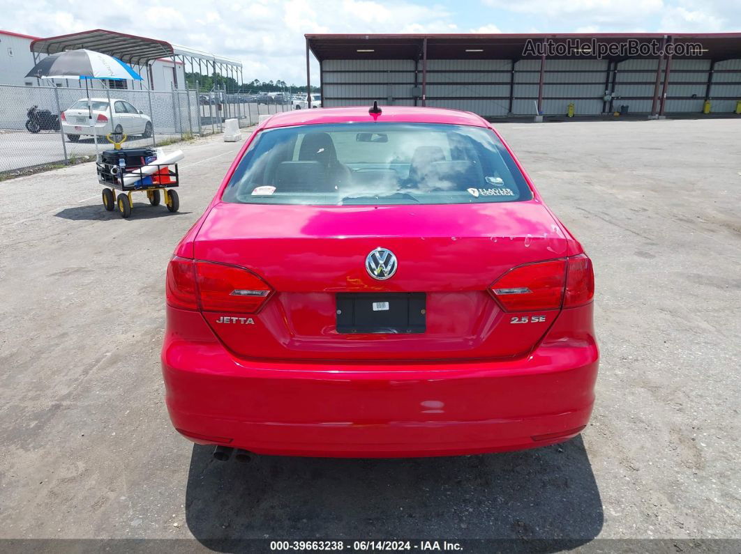 2013 Volkswagen Jetta 2.5l Se Red vin: 3VWDP7AJ2DM405886