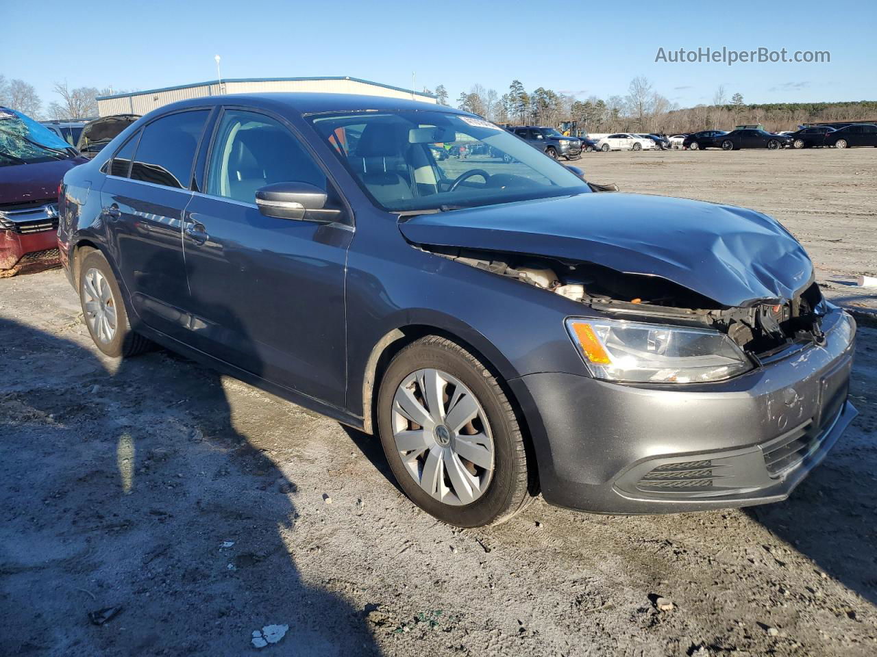 2013 Volkswagen Jetta Se Gray vin: 3VWDP7AJ2DM411171