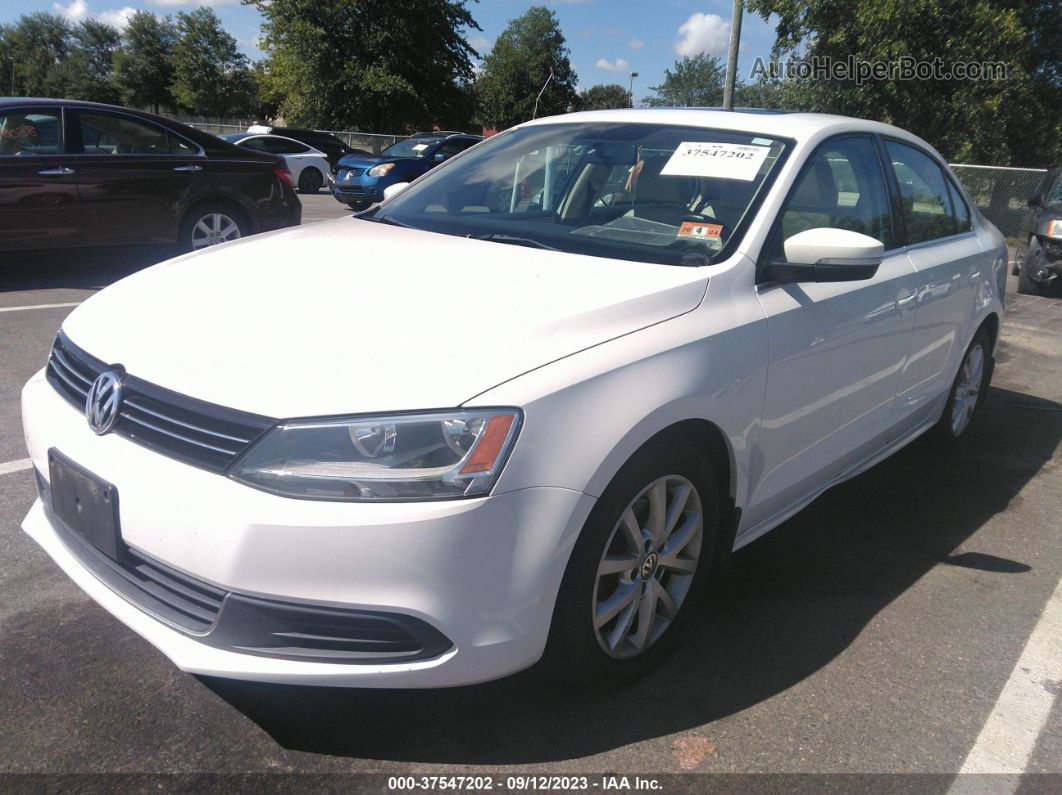 2013 Volkswagen Jetta Sedan Se W/convenience/sunroof White vin: 3VWDP7AJ2DM444901