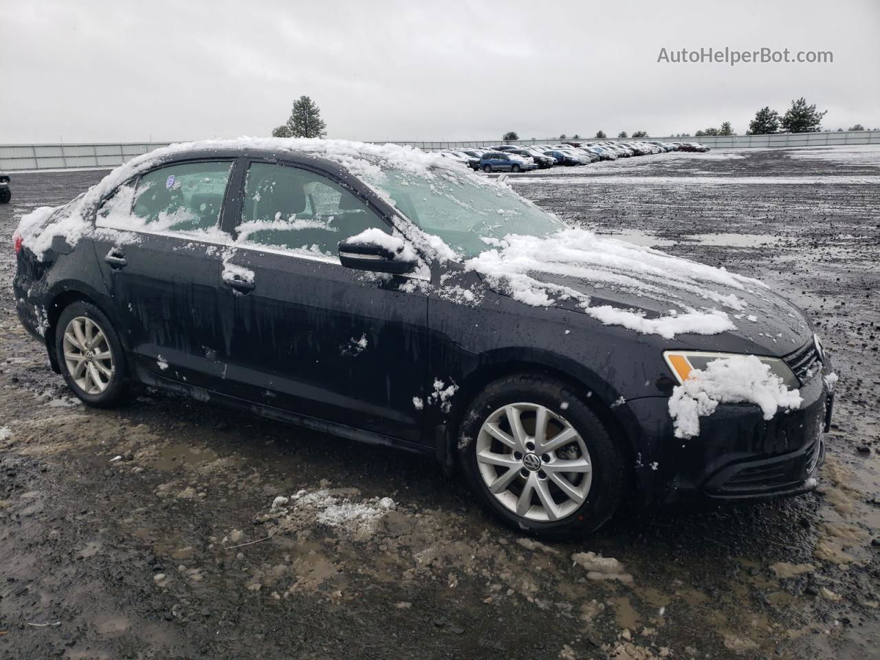 2013 Volkswagen Jetta Se Black vin: 3VWDP7AJ2DM447412