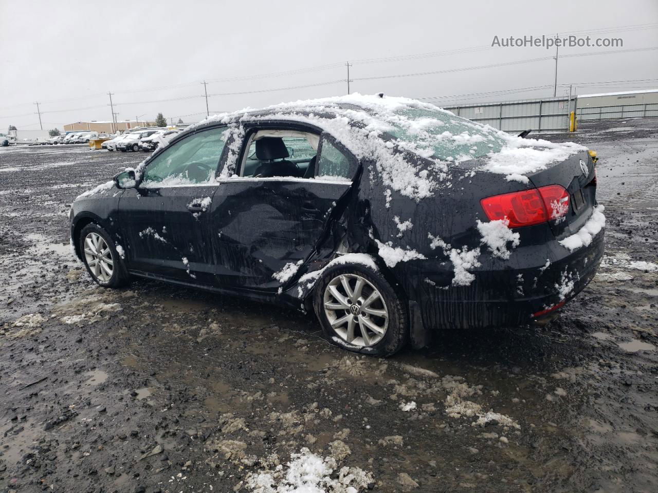 2013 Volkswagen Jetta Se Black vin: 3VWDP7AJ2DM447412