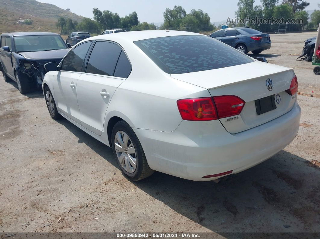 2013 Volkswagen Jetta 2.5l Se White vin: 3VWDP7AJ2DM455509