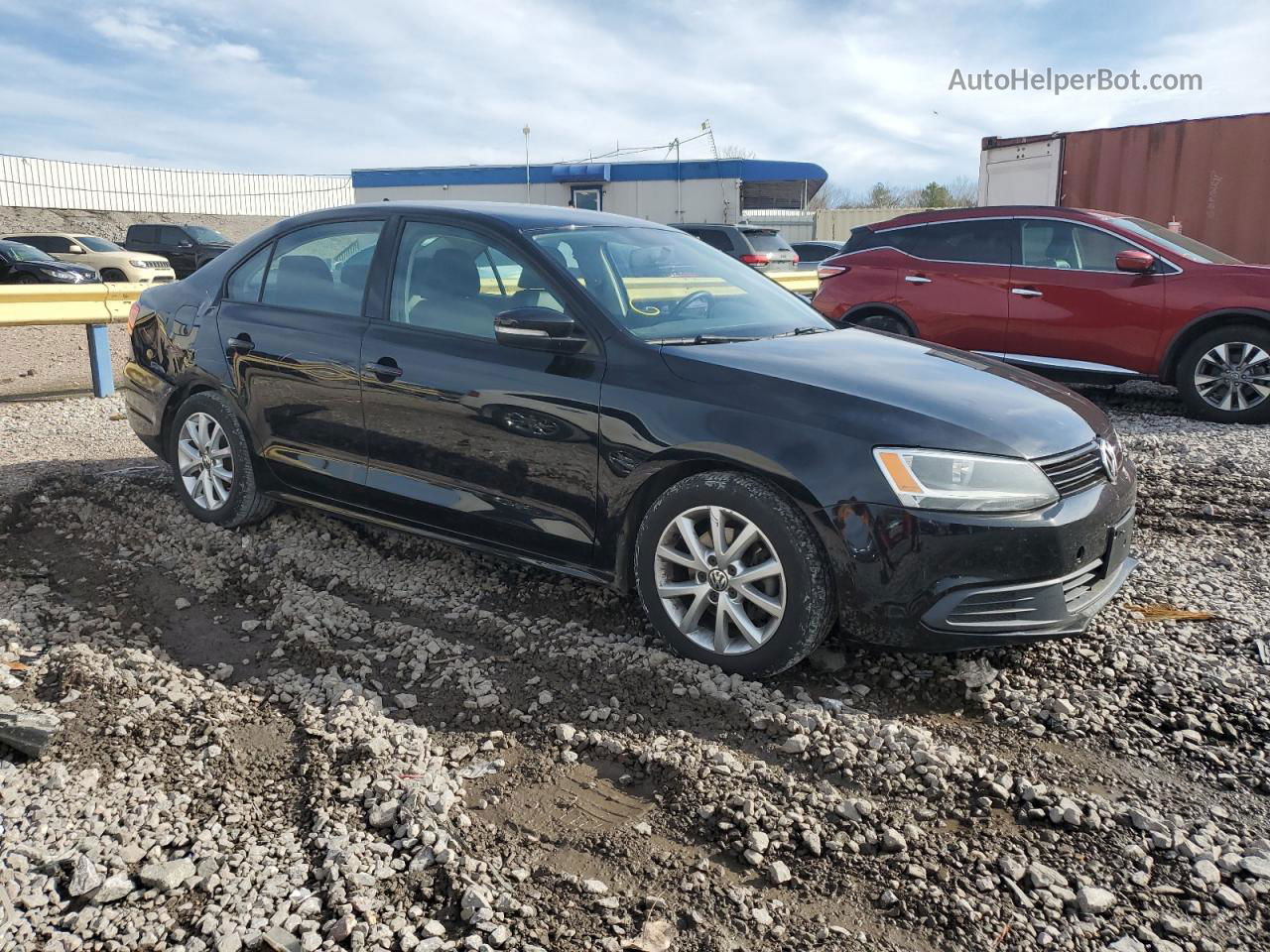 2012 Volkswagen Jetta Se Black vin: 3VWDP7AJ3CM066604