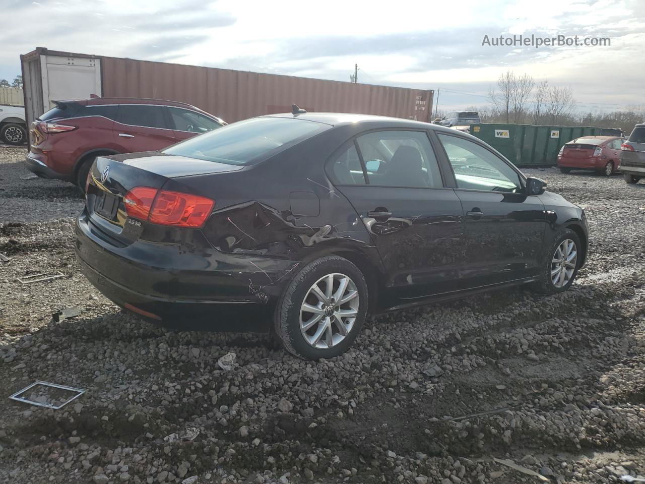 2012 Volkswagen Jetta Se Black vin: 3VWDP7AJ3CM066604