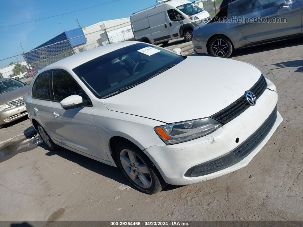 2012 Volkswagen Jetta 2.5l Se White vin: 3VWDP7AJ3CM100850