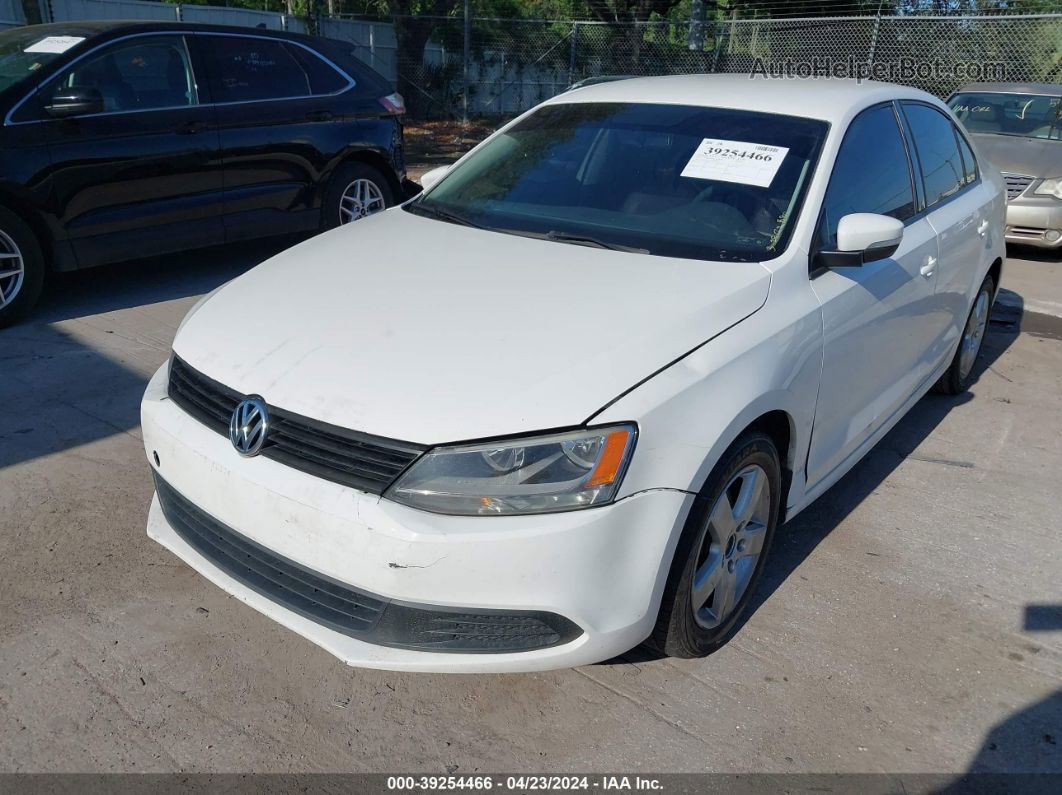 2012 Volkswagen Jetta 2.5l Se White vin: 3VWDP7AJ3CM100850