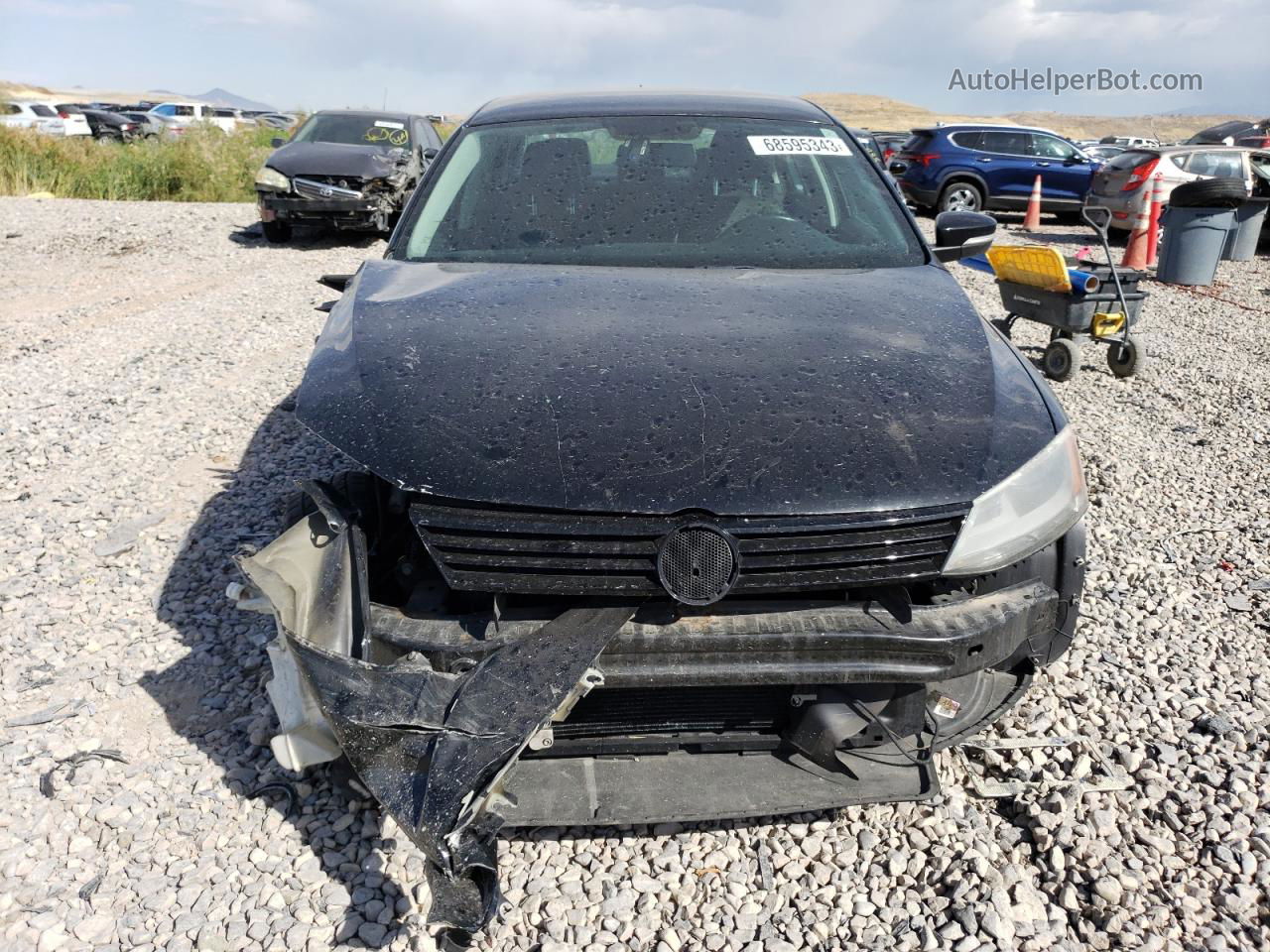 2012 Volkswagen Jetta Se Black vin: 3VWDP7AJ3CM305164