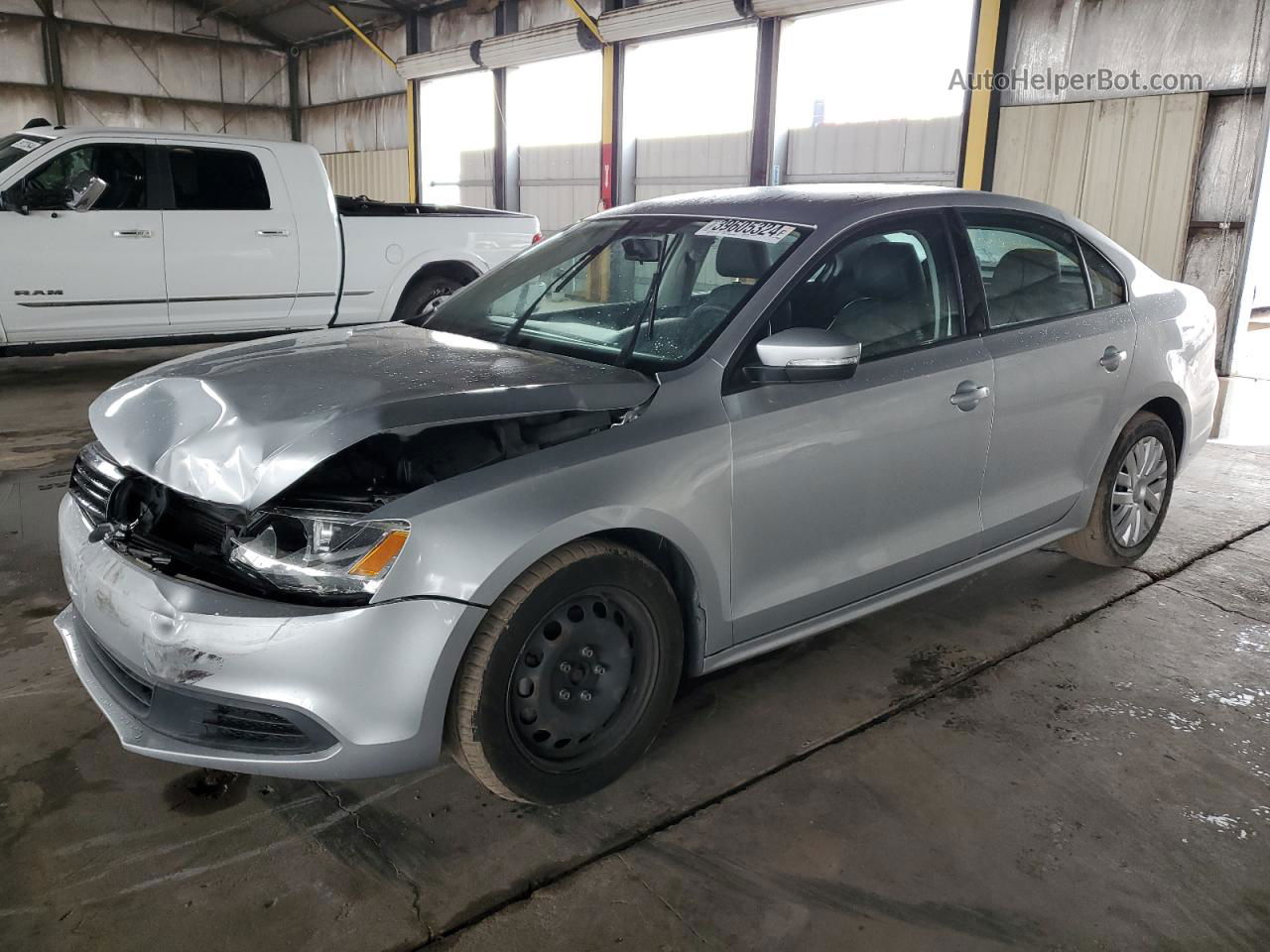 2012 Volkswagen Jetta Se Silver vin: 3VWDP7AJ3CM309473