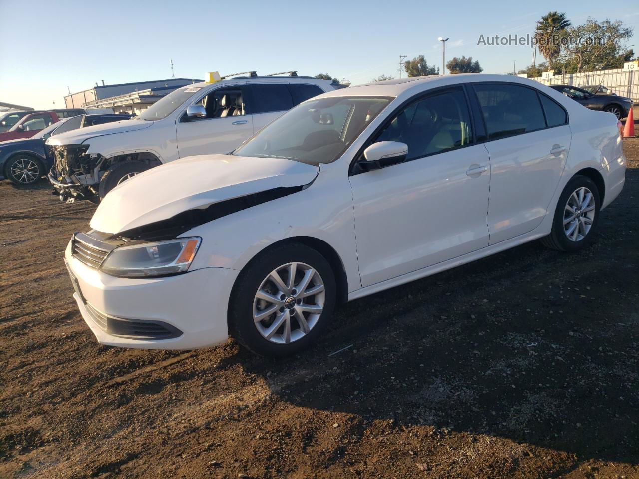 2012 Volkswagen Jetta Se White vin: 3VWDP7AJ3CM365719