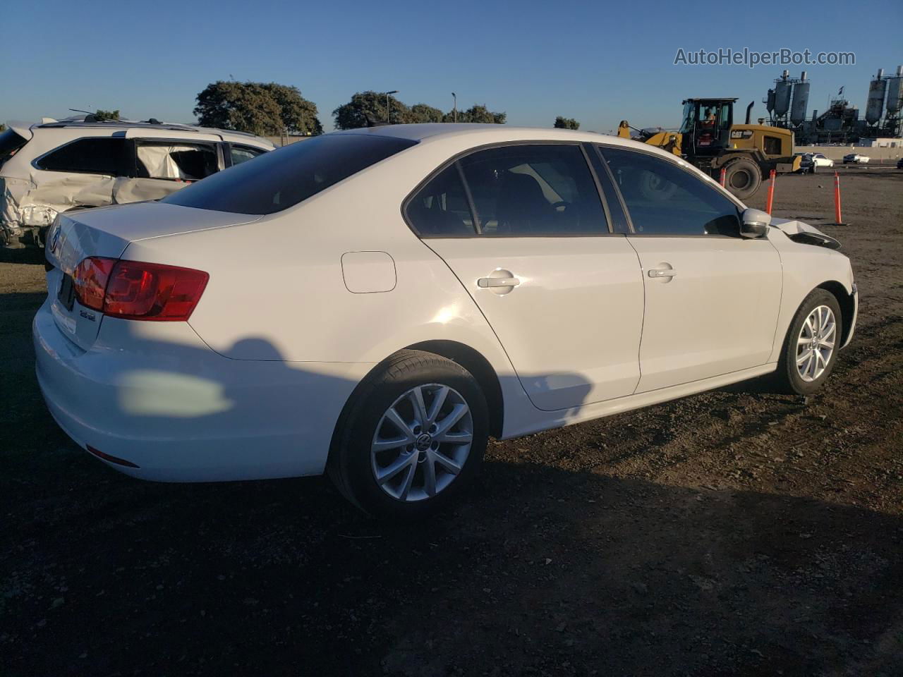 2012 Volkswagen Jetta Se White vin: 3VWDP7AJ3CM365719