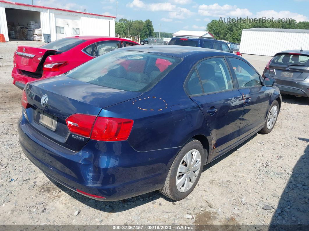 2012 Volkswagen Jetta Sedan Se Pzev Blue vin: 3VWDP7AJ3CM382598