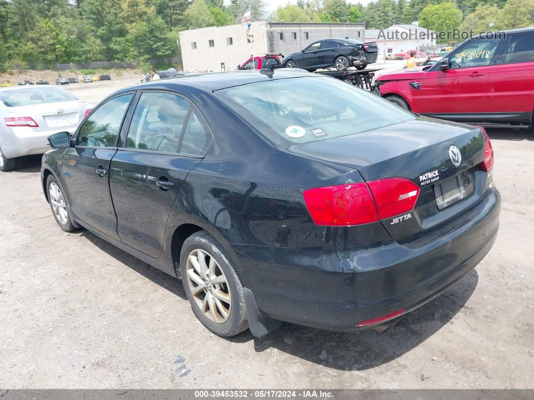 2012 Volkswagen Jetta 2.5l Se Black vin: 3VWDP7AJ3CM392984