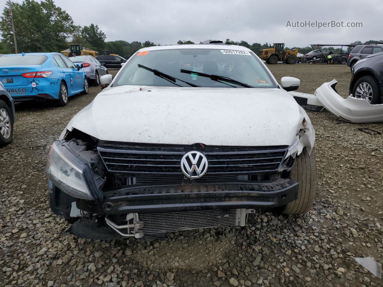 2012 Volkswagen Jetta Se White vin: 3VWDP7AJ3CM409900