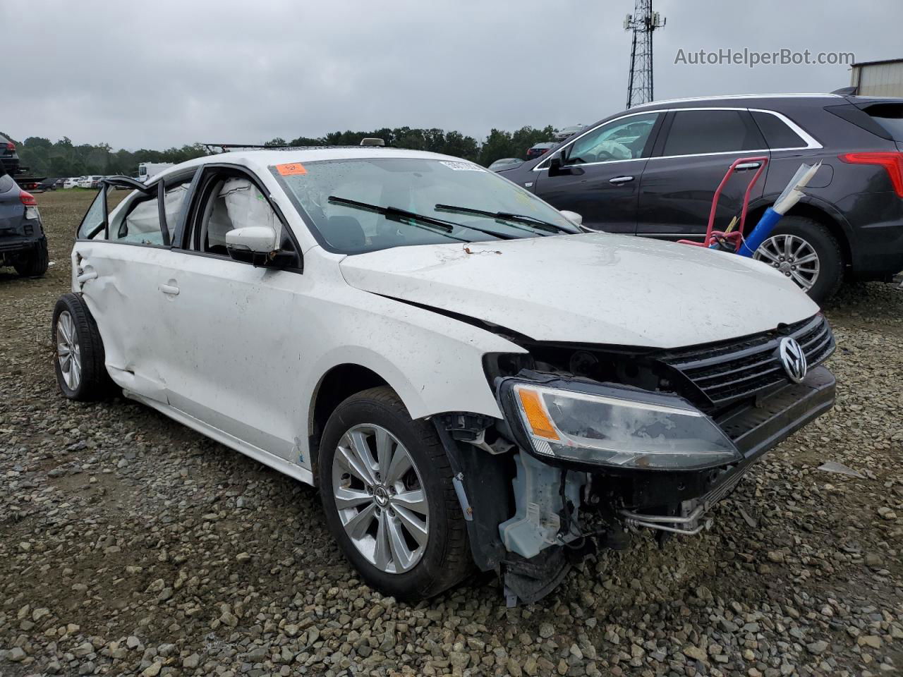 2012 Volkswagen Jetta Se White vin: 3VWDP7AJ3CM409900